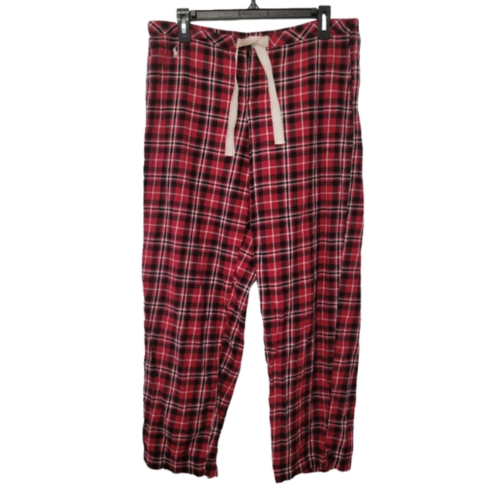 Ralph Lauren Men's Red Plaid Flannel‎ Pajama Pants Size M Loungewear Holiday